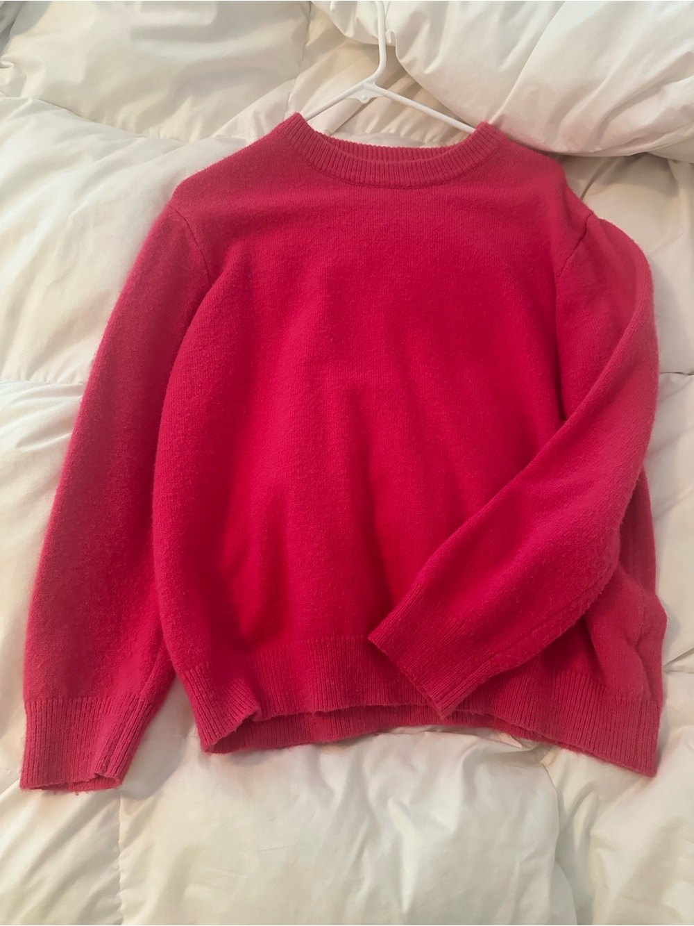 SHEIN Fuchsia Crewneck Pullover Sweater